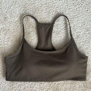 Sage Collective Padded Racerback Sports Bra in Brown XL